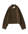 Studio Nicholson Piper Patch Pockets Cropped Jacket In Burgundy