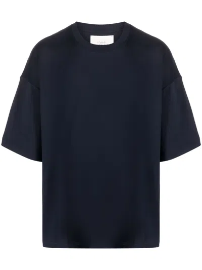 STUDIO NICHOLSON BRANDED SHORT SLEEVE T SHIRT,PIU.SNM.088 DARKEST NAVY