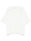 Studio Nicholson Jersey - Branded Easy Fit Ss T-shirt White Relaxed Fit T-shirt - Piu In White