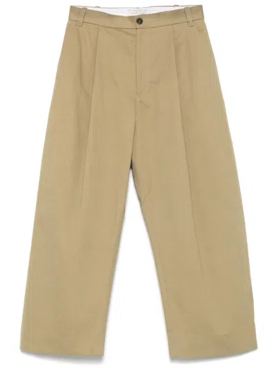Studio Nicholson Pleat-detail Trousers In Beige