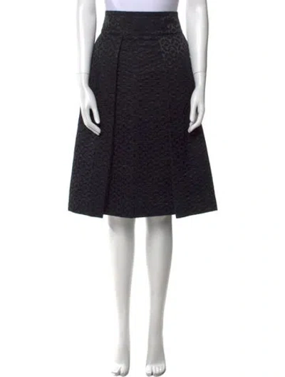 Pre-owned Studio Nicholson Pleated Accents Knee-length Skirt In Black