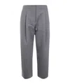 Studio Nicholson Deep Pleat Volume Ankle Crop Clothing In Gray