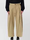 Studio Nicholson Pleated Chino Trousers Featuring Belt Loops In Multi
