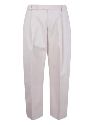 STUDIO NICHOLSON PLEATED COTTON STRAIGHT-LEG TROUSERS