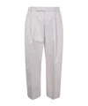 Studio Nicholson Pleated Front Trousers With Belt Loops In Gray