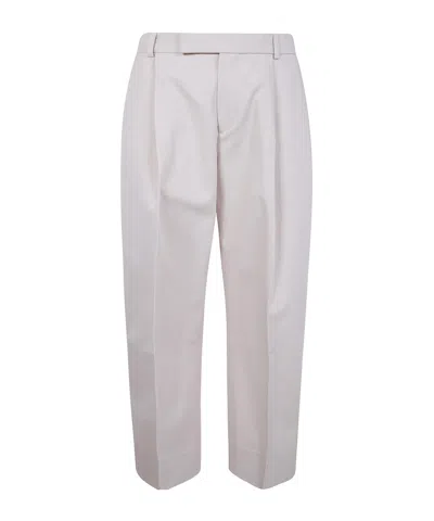 STUDIO NICHOLSON PLEATED COTTON STRAIGHT-LEG TROUSERS