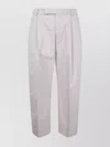 Studio Nicholson Pleated Front Trousers With Belt Loops In Neutral