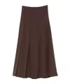 Studio Nicholson Fuse Pleated Midi Skirt In Green