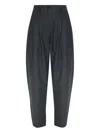 Studio Nicholson Pleated Tapered Wool Trousers In Black