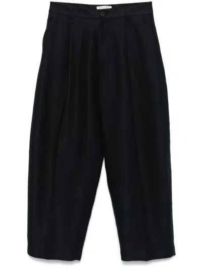 Studio Nicholson Belt-loop Casual Pants In Blue
