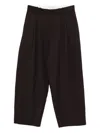 Studio Nicholson Pleated Trousers In Brown