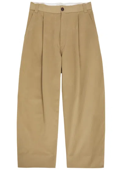 Studio Nicholson Pleated Wide-leg Trousers In Nude