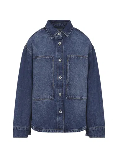 STUDIO NICHOLSON POCKETED SHIRT DENIM JACKET