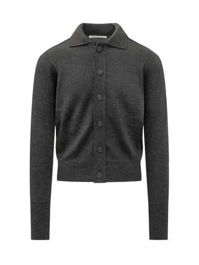 Studio Nicholson Polo Cardigan In Gray