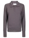 Studio Nicholson Polo Jumper Sweater In Purple