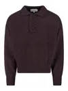 Studio Nicholson Classic Knit Sweater In Rich Brown Hue In Brown