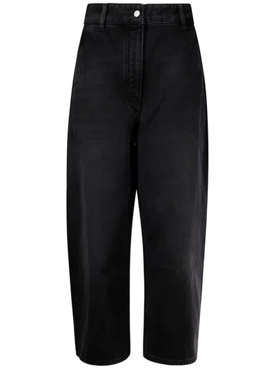 Studio Nicholson Pre Cropped Denim Jeans In Black