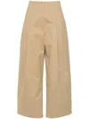 Studio Nicholson Pleated Wide Leg Pants In Beige