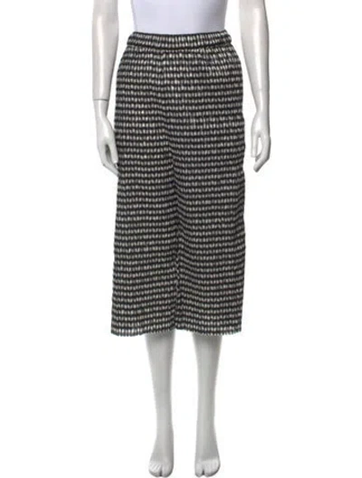 Pre-owned Studio Nicholson Printed Wide Leg Pants In Black