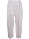 Studio Nicholson Pleated Front Trousers With Belt Loops In White