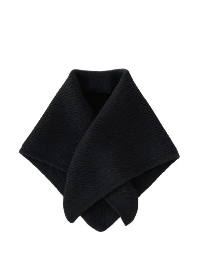 Studio Nicholson Pythagoras Ribbed-knit Scarf In Black
