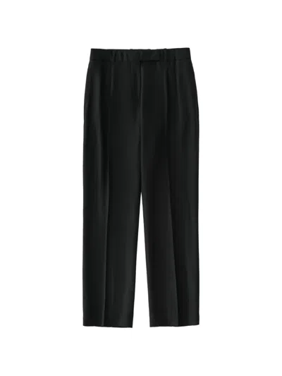 Studio Nicholson Quarte Pin-tuck Tailored Trousers In Black