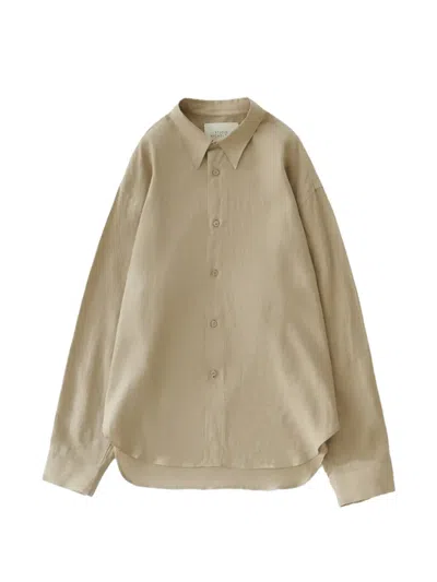 Studio Nicholson Rafe Long-sleeve Shirt In Neutral