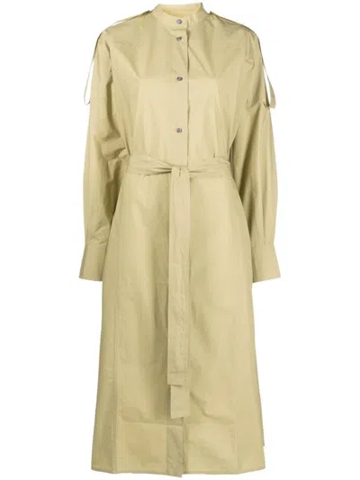 Studio Nicholson Raglan Shirt Dress In Yellow