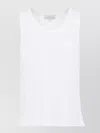 Studio Nicholson Razim Vest Ribbed Texture Round Neckline In White