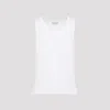 Studio Nicholson Razim Vest Ribbed Texture Round Neckline In White