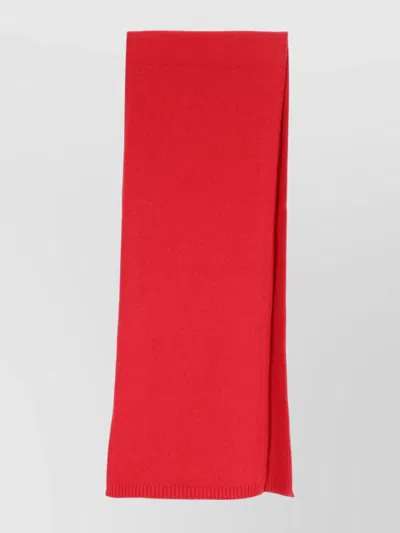 STUDIO NICHOLSON RECTANGULAR KNIT SCARF RIBBED EDGES