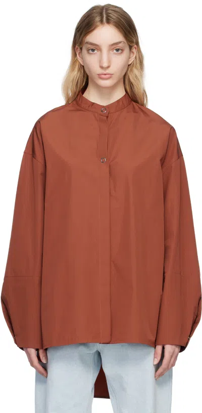 Studio Nicholson Red Uttar Shirt In Madras