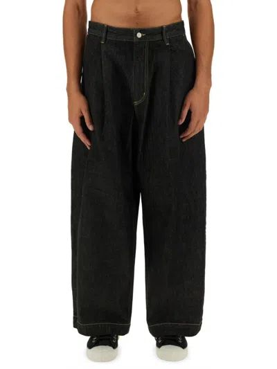 STUDIO NICHOLSON STUDIO NICHOLSON RELAXED WIDE-LEG DENIM PANTS WITH HIGH WAIST