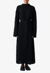 Studio Nicholson Reva Belted Midi Dress In Black