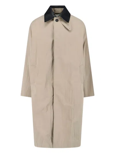 Studio Nicholson Beige Structured Jacket With Minimalist Design In Multi