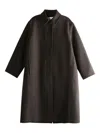 Studio Nicholson Lapel Coat In Black