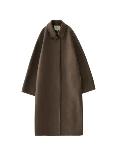Studio Nicholson Ria Wool-melton Coat In Brown