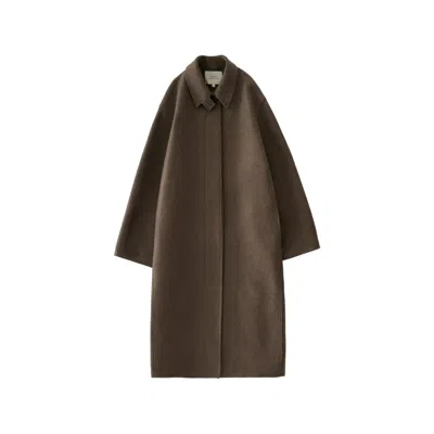 Studio Nicholson Ria Wool-melton Coat In Brown