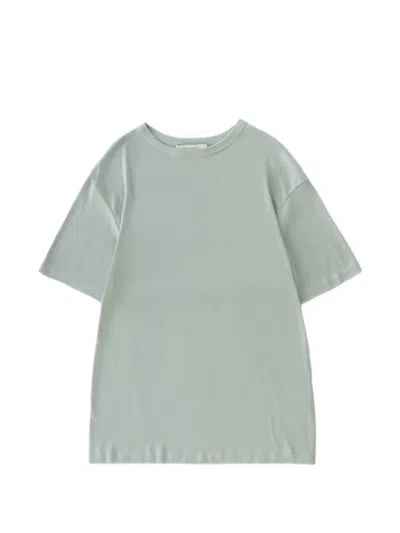 Studio Nicholson Ribbed Dropped-shoulder T-shirt In Green