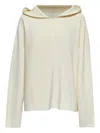 Studio Nicholson Ivory Pocono Hooded Sweater In White