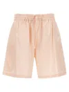 Studio Nicholson Elastic Waistband Lightweight Relaxed Fit Shorts In Pink