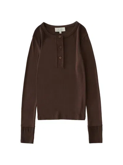 Studio Nicholson Roane Polo Shirt In Brown