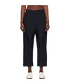 Studio Nicholson Black Toba Trousers In Black