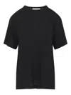 Studio Nicholson Crew Neck Short Sleeve Plain Tshirt In Black