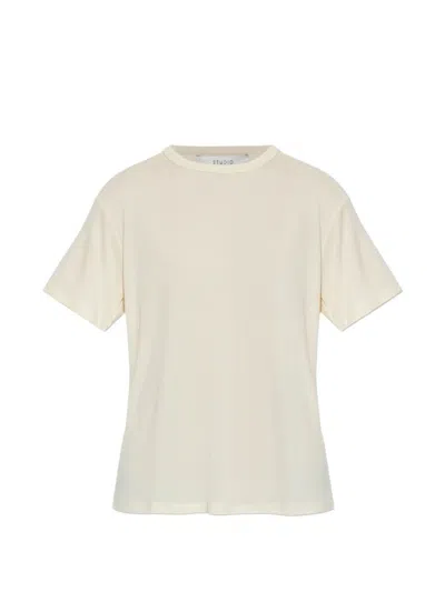 Studio Nicholson 'rond' Short Sleeve T-shirt In Nude