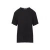 Studio Nicholson Crew Neck Short Sleeve Plain Tshirt In Black