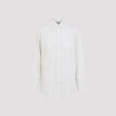 Studio Nicholson Classic Oversized Sheer Shirt In White