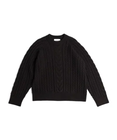 Studio Nicholson Rough Knitted Turt-shirt In Black