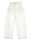 Studio Nicholson Round Leg Cotton Trousers In White