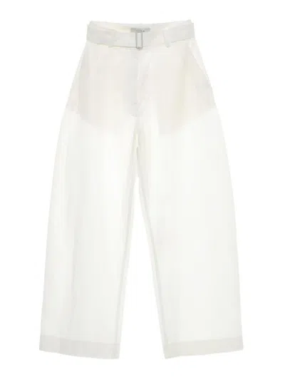 STUDIO NICHOLSON ROUND LEG COTTON TROUSERS